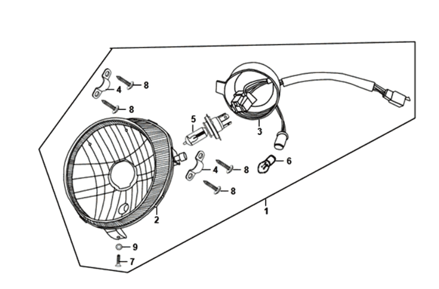 Optique PharekPL Sym Fiddle II Euro4 (WH-006) blanche
