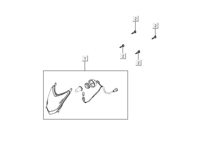 Optique de phareKymco Agility 10' 4 temps gris foncé