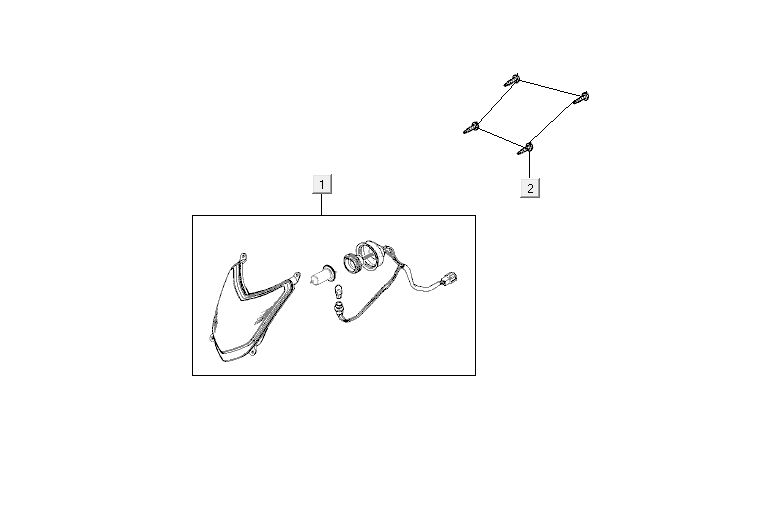 Optique de phareKymco Agility 12' 4 temps noir