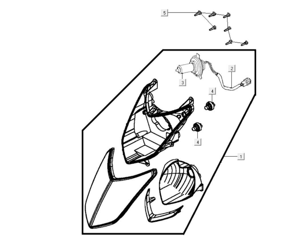 Optique de phareKymco Agility City 16 200i