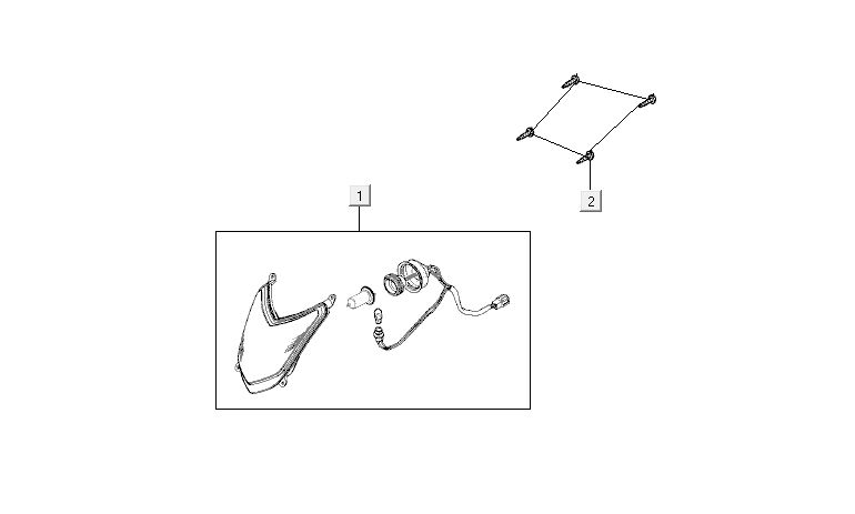 Optique de phareKymco Agility Fat 12' 4 temps gris foncé