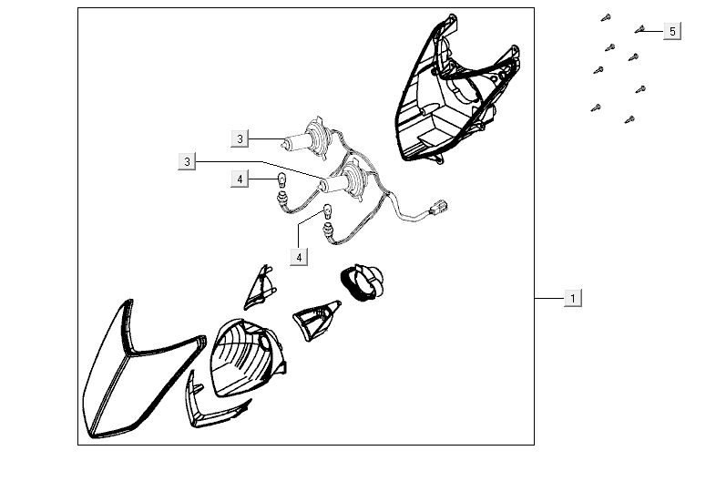 phare avant Kymco Agility RS 4 temps blanc 11