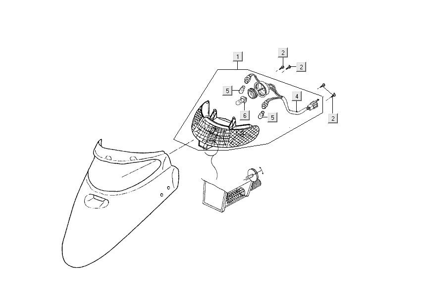 phare Kymco Dink LC 2 temps argent