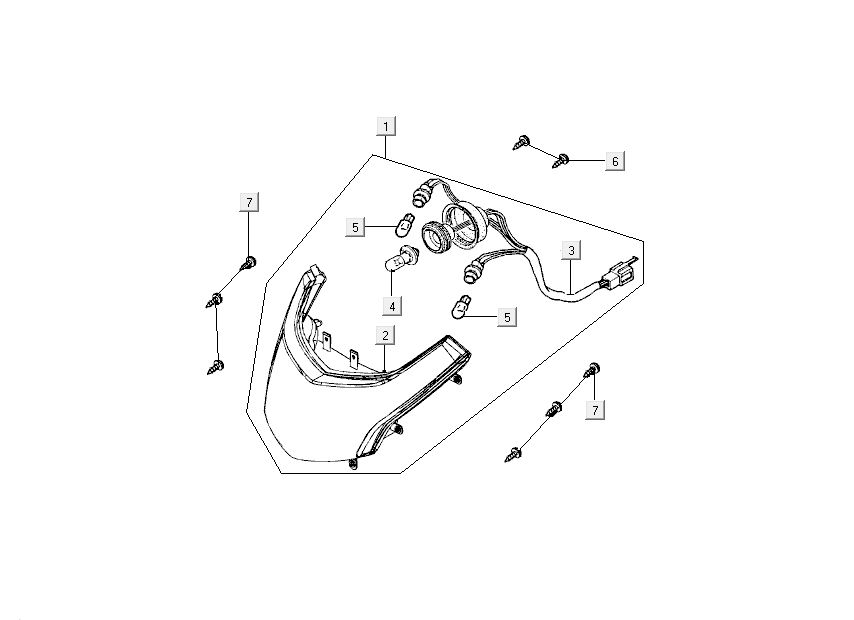 Optique de phareKymco New Dink 4 temps bleu océan profond