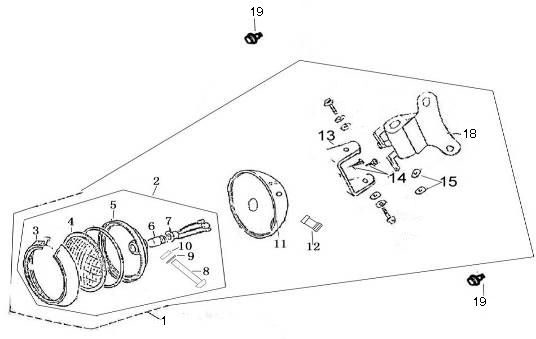 Optique de phareNeco Borsalino Oro noir mat