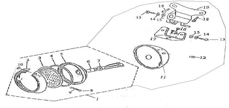 Optique de phareRover Classic 125cc