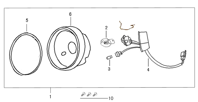 Optique de phareTurbo RL marron