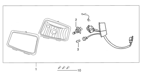 Optique de phareVom Riva Sport noir