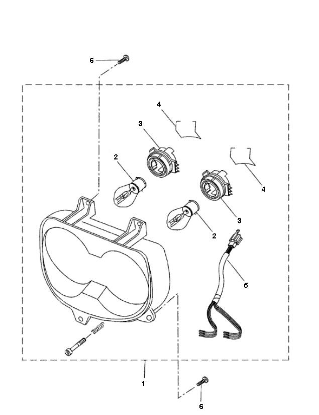 Optique de phareYamaha Bw's 2 temps