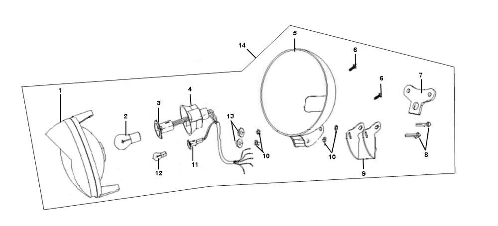 Optique de phareZnen Aurora 4 temps