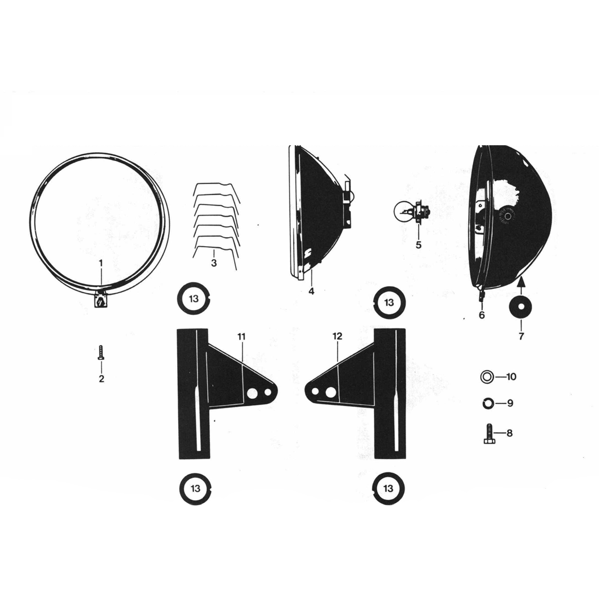 Optique de phareZundapp GTS 50 529-020 tm 023