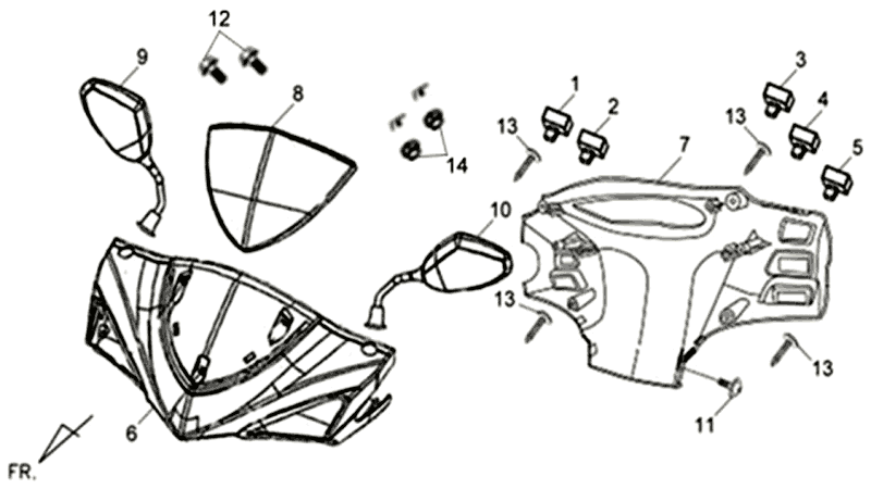 Garniture de phare Miroir de comptoir Sym Symphony SR (S880S) argent