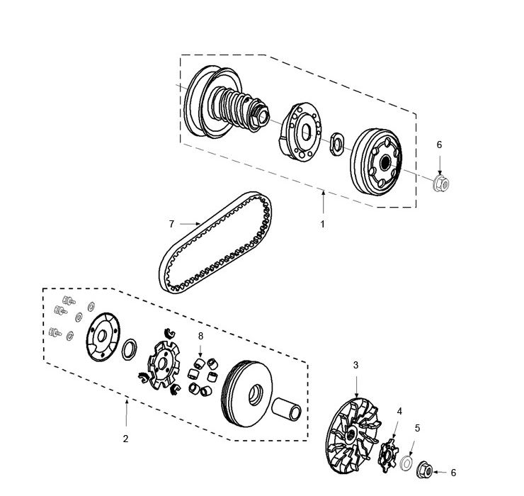 Variateur d'embrayage Peugeot Jet Force C-tech 2 temps