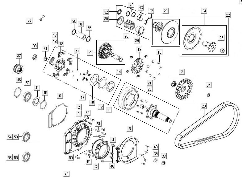 Embrayage Kymco MXU 500