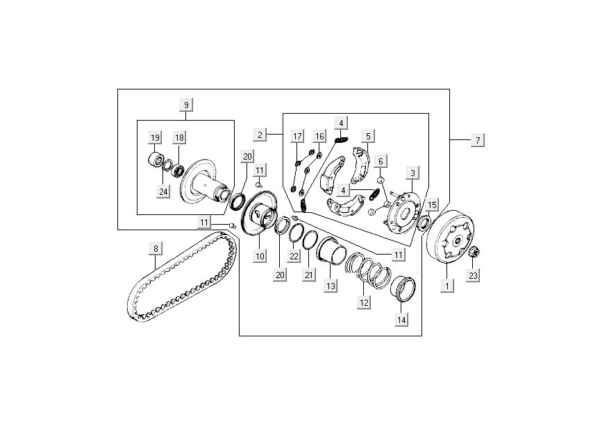 Pochette Kymco Super9 ac o.m Sport Blue