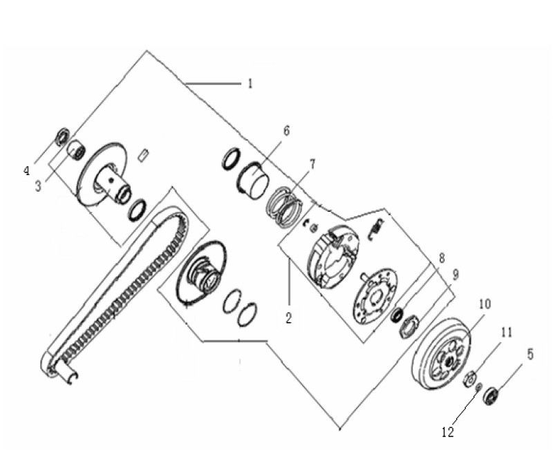 Embrayage Generic Xor Williams 2009 2 temps