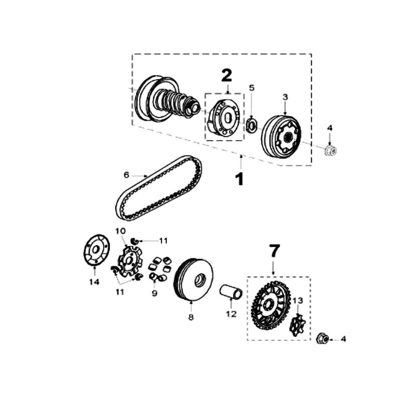 Embrayage Peugeot Speedfight 2 LC argent