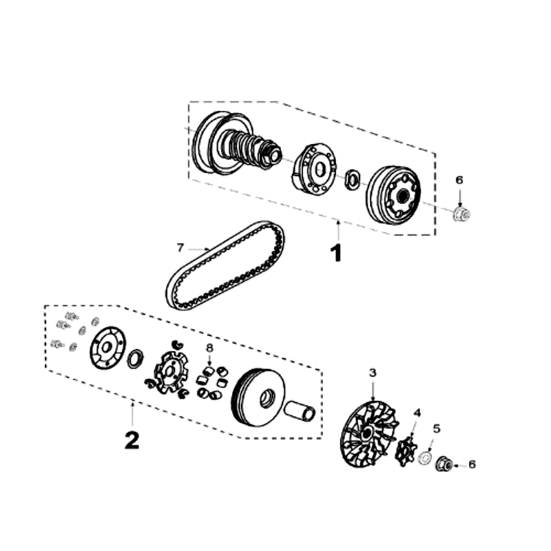 Embrayage Peugeot Speedfight 3 LC noir