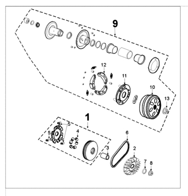 Embrayage Peugeot Tweet 125 E3 2010-2013