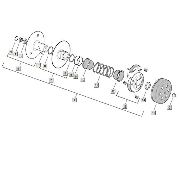 Embrayage+accessoires Aprilia Mojito Custom 2t (moteur Piaggio) 2004 - 2010