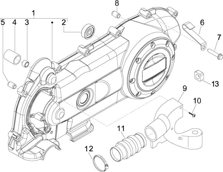 Couvercle d'embrayage Vespa Lxv 25km 4 temps 2 soupapes-partsproduct-koppelingsdeksel-vespa-lxv-25km-4-takt-2-klepper-1