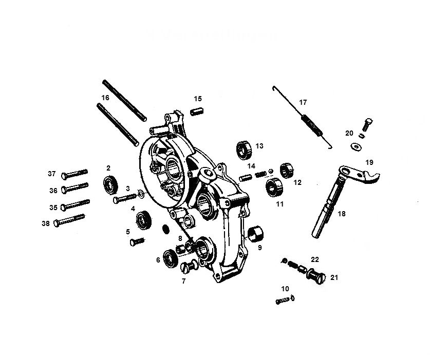 Kreidler Carter Gauche 4 accélérer