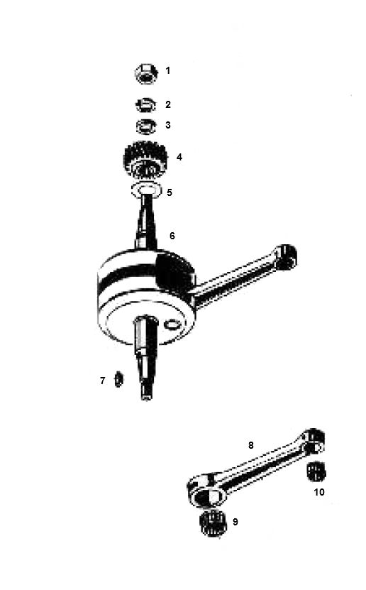 Vilebrequin Kreidler 4 Accélération