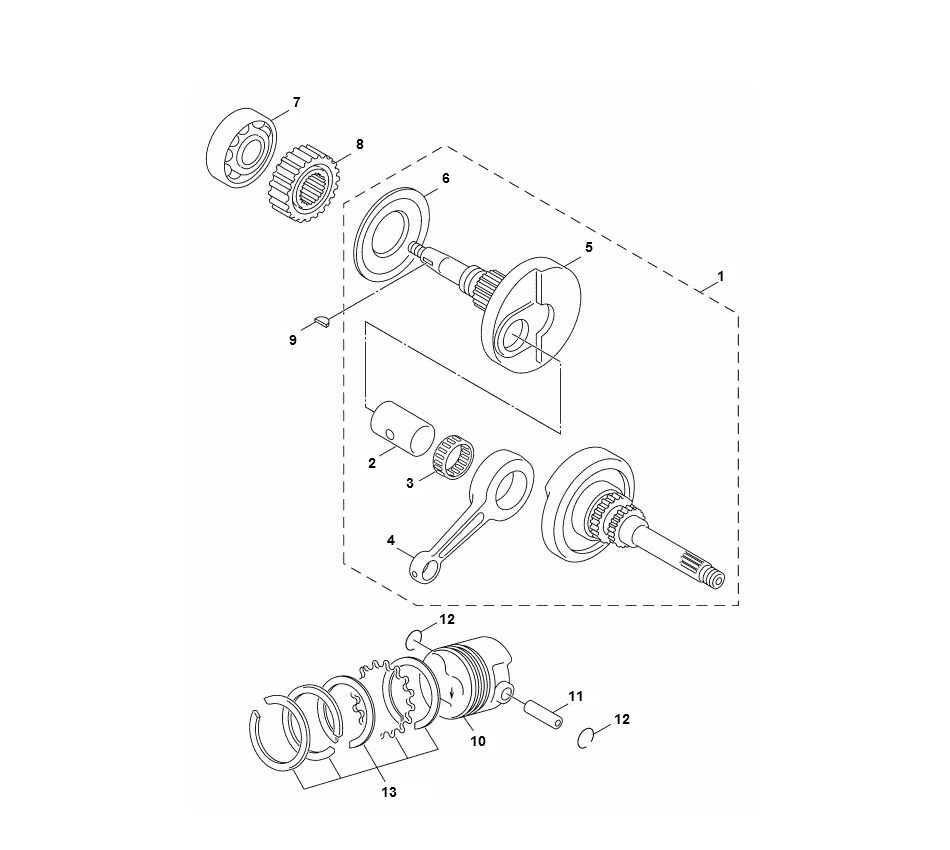 Vilebrequin Yamaha Aerox 4 temps 2014