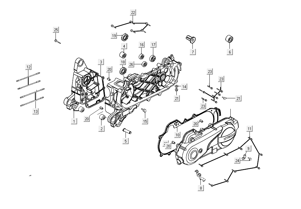 Carter Kymco Like de 2018-Carter Kymco Like vanaf 2018 zwart