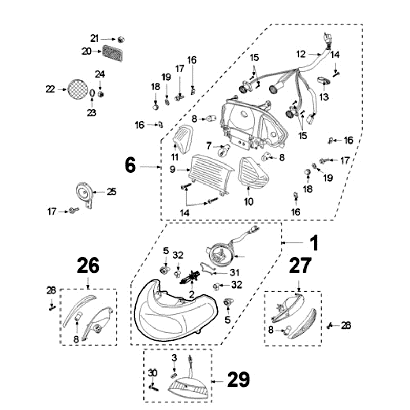 Lumière Peugeot V-clic Bleu nuit