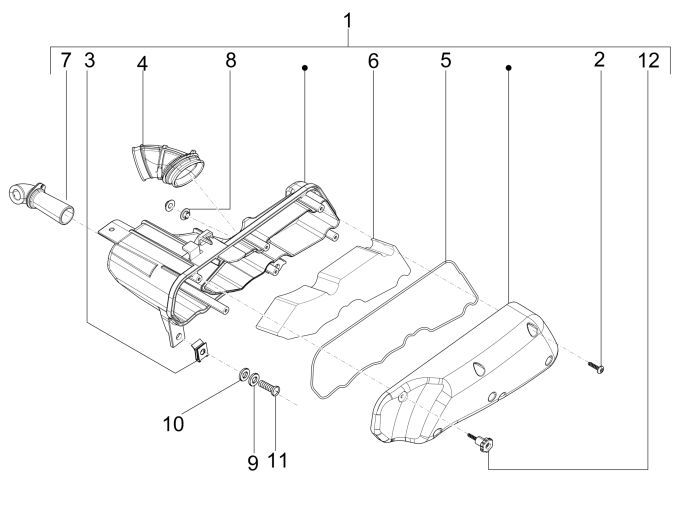 Boîte à air  2 Vespa Sprint 2 temps