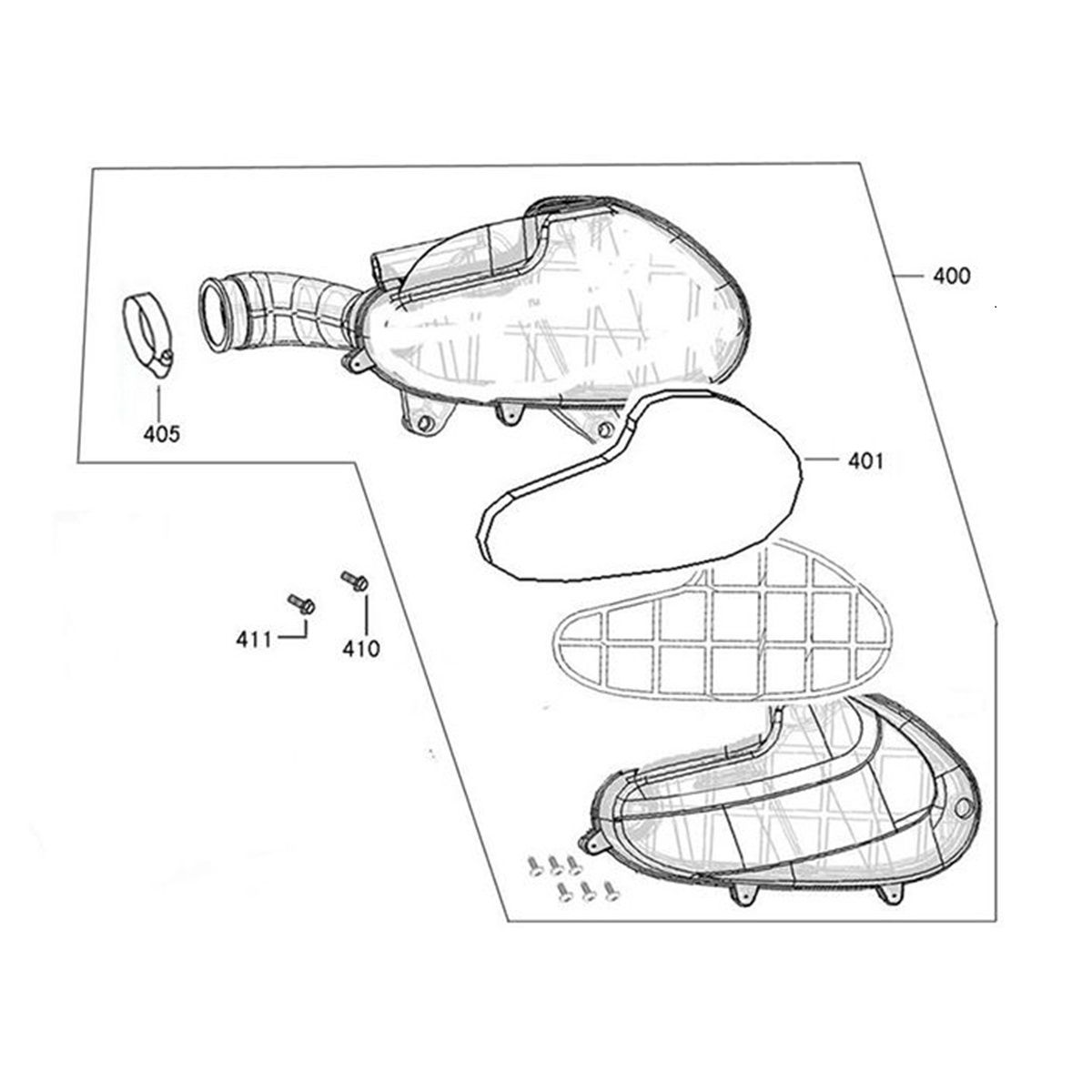 Boîte à air  AGM VX50 mat mat anthracite