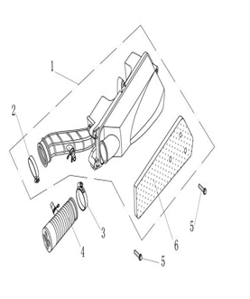Boîte à air  AGM Ape50 noir