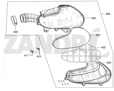 Boîte à air  Eagle-Wing Napoli bleu foncé mat
