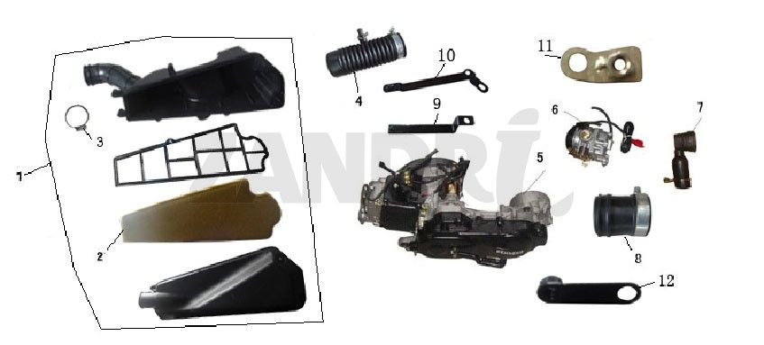 Boîte à air  BTC Grande Retro GT1 crème à café