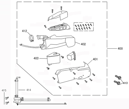 Boîte à air  BTC Riva 125cc argent