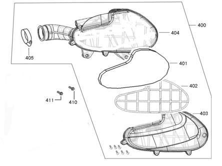 Boîte à air  China Joy noir