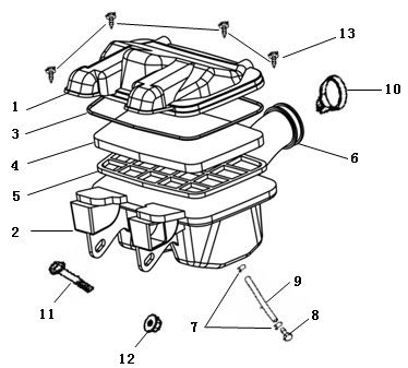 Boîte à air  China Strada