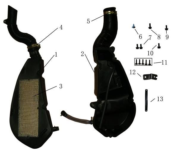 Boîte à air  China Touring rouge