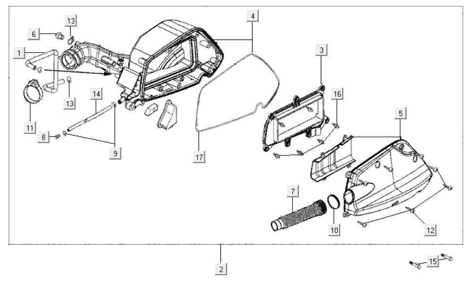 Boîte à air  Kymco Like 125cc