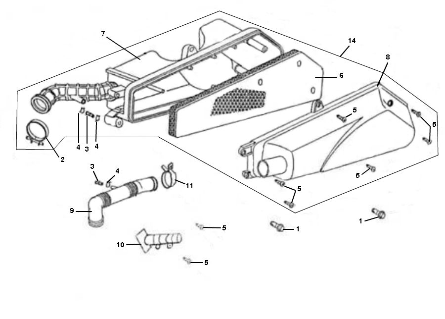 Boîte à air  Neco Borsalino Uno 4 temps