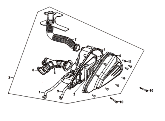 Luchtfilter Sym Orbit III 125I E4