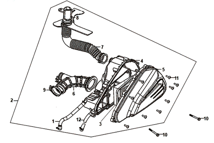 Boîte à air  Sym Symphony ST 125I E4