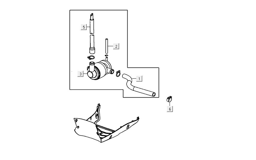 Membrane d'air Kymco Carry 4 temps blanche