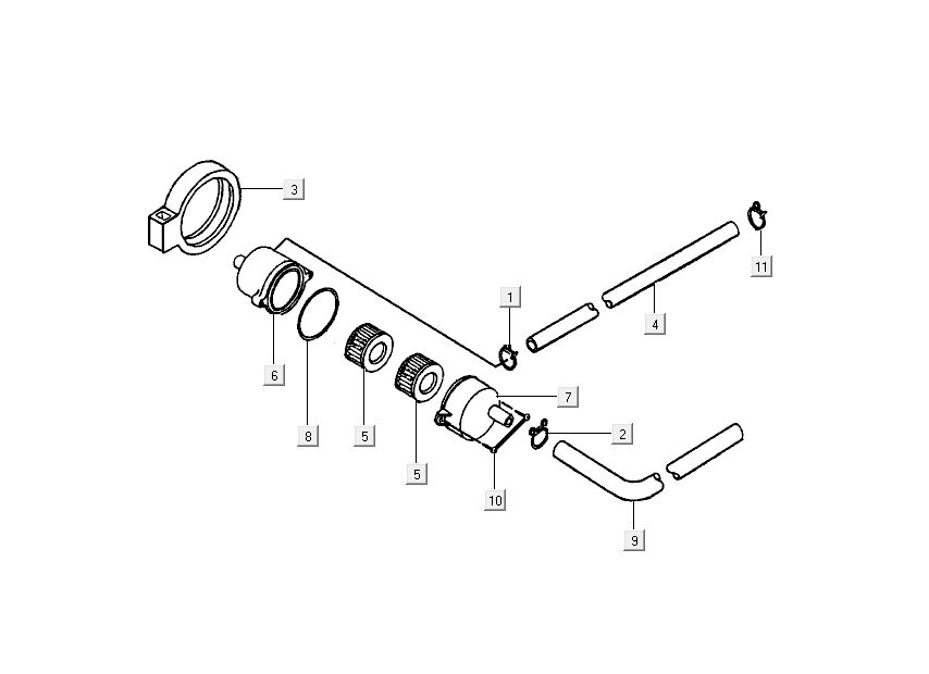 Boite à clapet pneumatique Kymco Grand Dink 2 temps Champagne