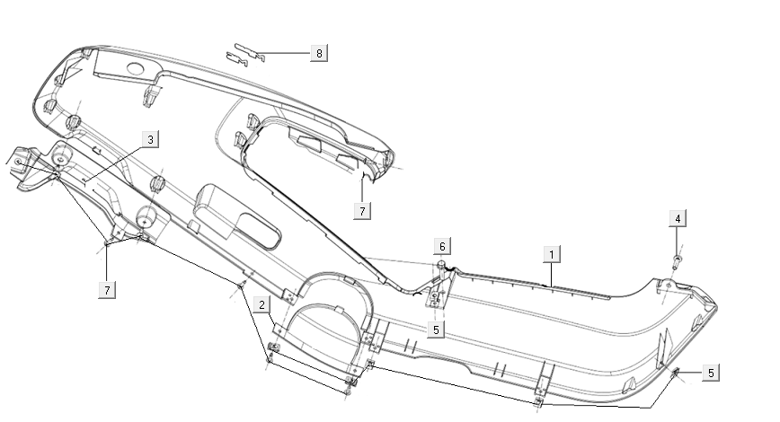 Capot moteur gauche Niu M+ sport rouge