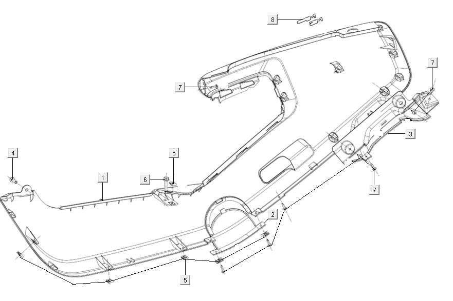 Capot moteur droit Niu M+ sport noir
