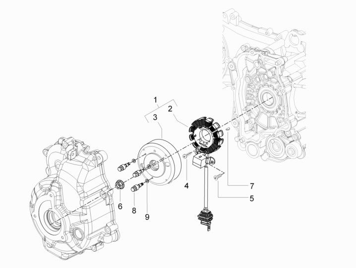 Volant moteur magnétique Gilera Runner 200cc VXR 4 temps 2006