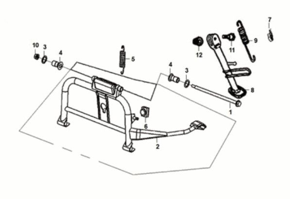 Bras de démarrage principal Sym Jet 14 50I E5