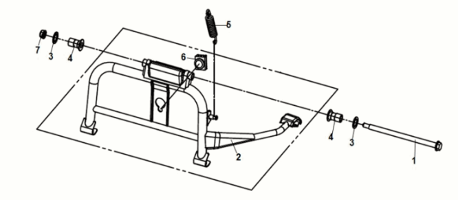 Béquille principale Sym Symphony ST 50 E5